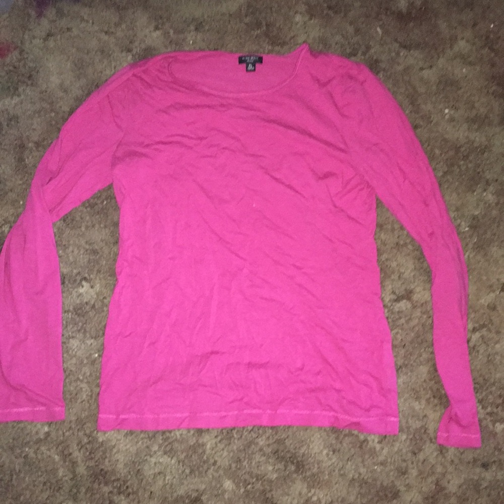 Nine West Petite Pink Long Sleeve Shirt